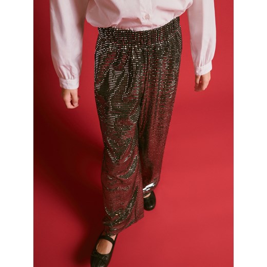 Reserved - Cekinowe spodnie - czarny ze sklepu Reserved w kategorii Spodnie dziewczęce - zdjęcie 176599849