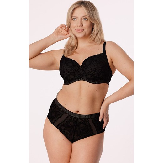 Czarne figi damskie z wysokim stanem Roberta, Kolor czarny, Rozmiar S, Mefemi ze sklepu Intymna w kategorii Majtki damskie - zdjęcie 176603127