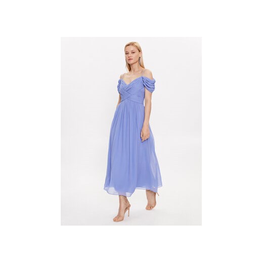 Luisa Spagnoli Sukienka koktajlowa Palagio 539672 Niebieski Regular Fit Luisa Spagnoli 48 MODIVO