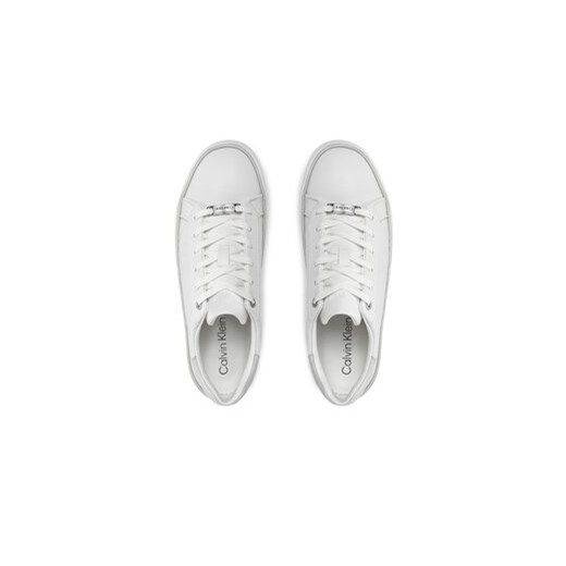 Calvin Klein Sneakersy Flatform C Lace Up - Mono Mix HW0HW01870 Biały Calvin Klein 40 MODIVO