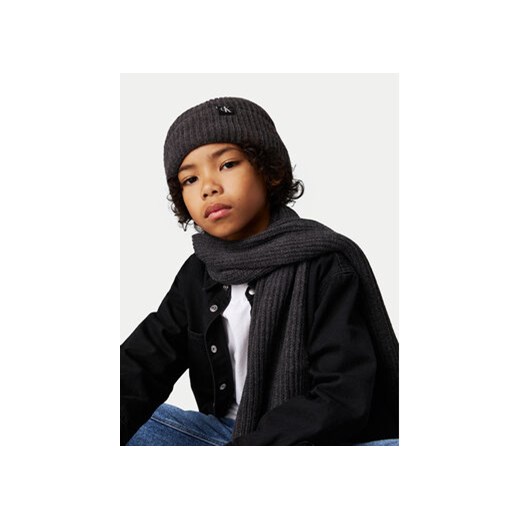 Calvin Klein Jeans Zestaw Szalik i Czapka IU0IU00638 Czarny S_M MODIVO