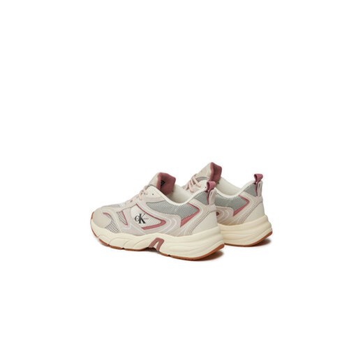 Calvin Klein Jeans Sneakersy Retro Tennis Su-Mesh Wn YW0YW00891 Beżowy 41 MODIVO