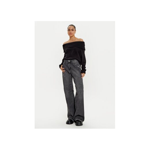 Haveone Jeansy PLS-M025 Szary Wide Leg Haveone L MODIVO