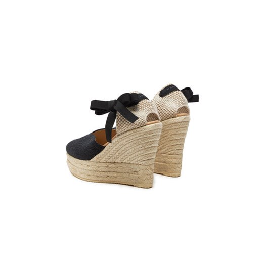 Manebi Espadryle La Havana Heart-Shaped Wedge Espadrilles O 7.9 WH Czarny Manebi 38 MODIVO