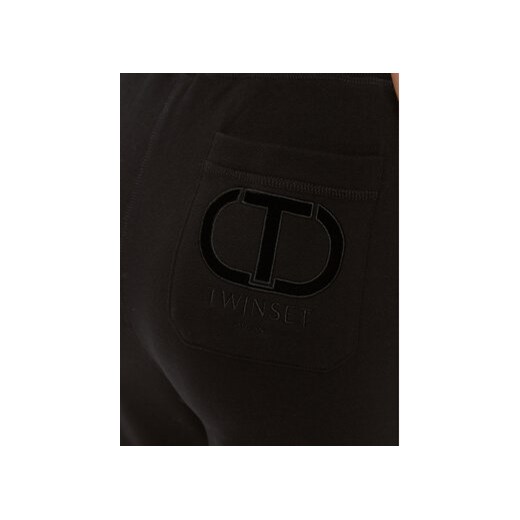 TWINSET Spodnie dresowe 232TT2371 Czarny Regular Fit Twinset S MODIVO