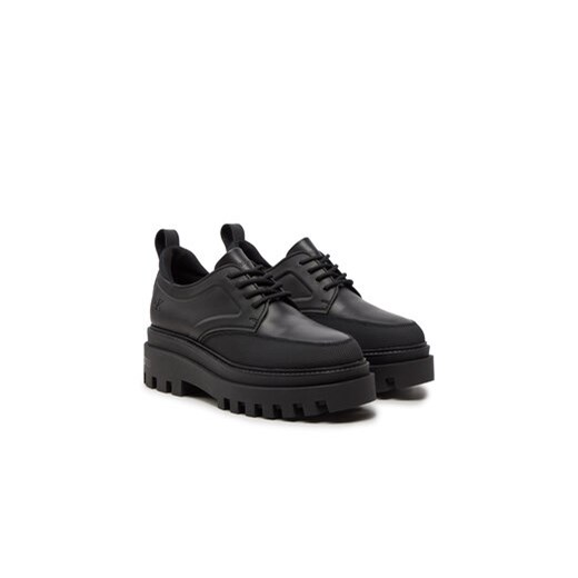 Calvin Klein Jeans Sneakersy Flatform Laceup Derby Mg Mtl YW0YW01502 Czarny 38 MODIVO