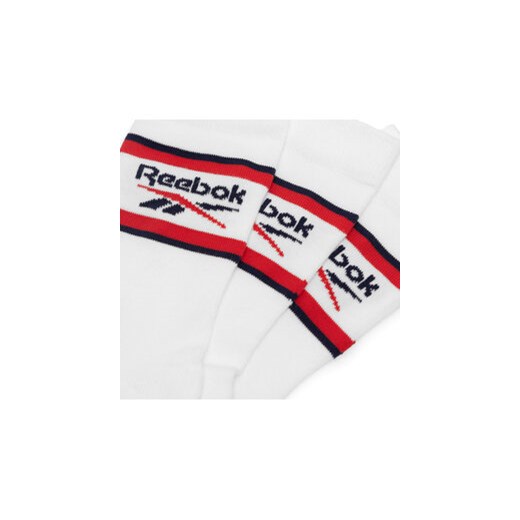 Reebok Zestaw 3 par wysokich skarpet unisex R0369-SS24 (3-pack) Biały Reebok 40_42 MODIVO