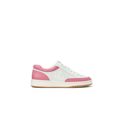 LAUREN RALPH LAUREN Sneakersy Hailey Low-Top Lace-Up 802951391002 Biały ze sklepu MODIVO w kategorii Buty sportowe damskie - zdjęcie 176618659