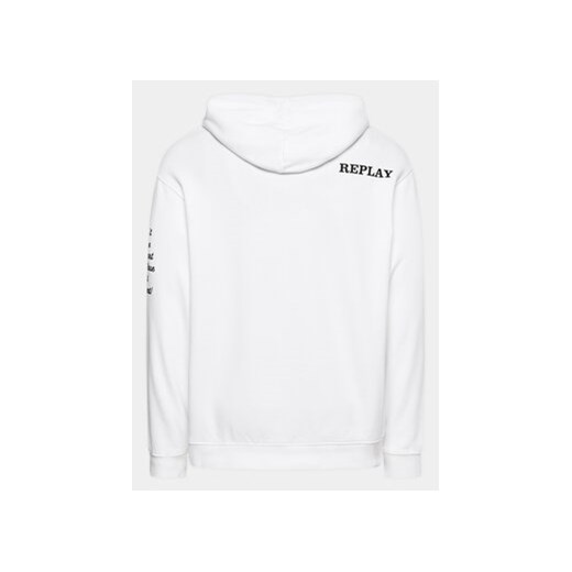 Replay Bluza M6707.000.21842 Biały Relaxed Fit Replay M MODIVO