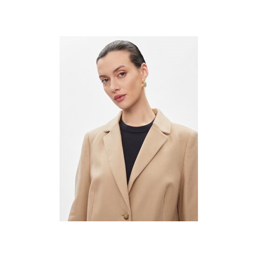 Tommy Hilfiger Płaszcz wełniany Classic WW0WW41662 Beżowy Regular Fit Tommy Hilfiger 38 MODIVO