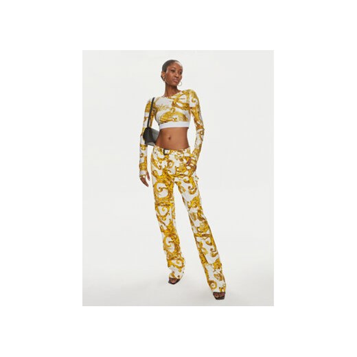Versace Jeans Couture Bluzka 76HAH218 Biały Slim Fit 42 MODIVO