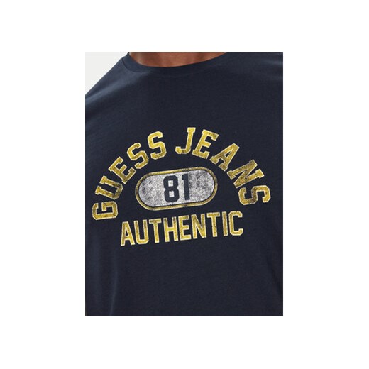 Guess T-Shirt M4BI74 K8HM0 Granatowy Slim Fit Guess XS MODIVO
