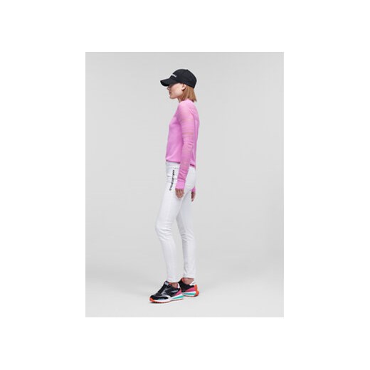 KARL LAGERFELD Jeansy Logo 225W1104 Biały Skinny Fit Karl Lagerfeld 27 MODIVO