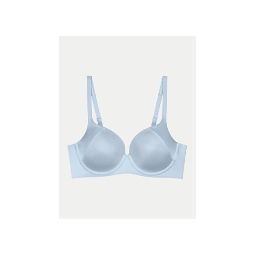 Triumph Biustonosz z fiszbiną Body Make-up Soft Touch 10194318 Błękitny Triumph 70E MODIVO