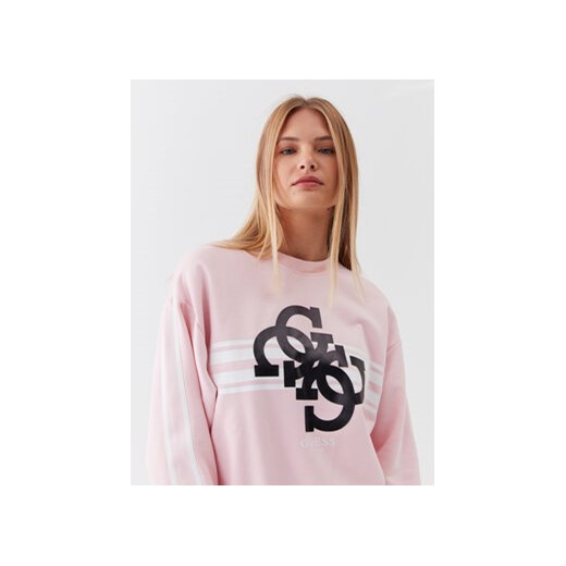 Guess Bluza V3YQ17 KBV71 Różowy Regular Fit Guess XXS MODIVO