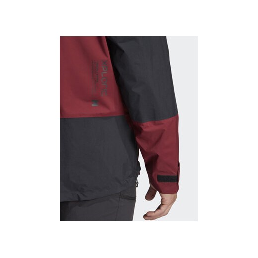 adidas Kurtka outdoor Terrex Xploric RAIN.RDY Hiking IB4266 Bordowy Regular Fit M MODIVO