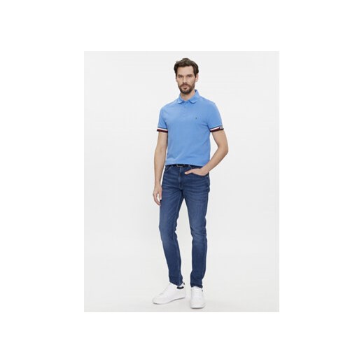 Tommy Hilfiger Polo Monotype Flag MW0MW33585 Niebieski Slim Fit Tommy Hilfiger XXL MODIVO