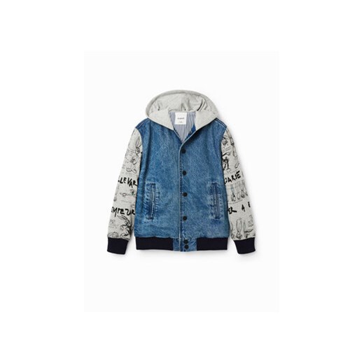 Desigual Kurtka jeansowa 23SBED01 Granatowy Oversize Desigual 5_6Y MODIVO