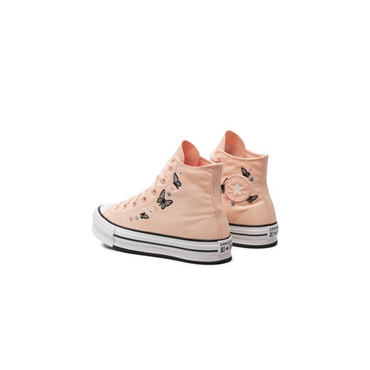 Converse Trampki Chuck Taylor All Star Eva Lift Butterflies A07355C Różowy Converse 35_5 MODIVO