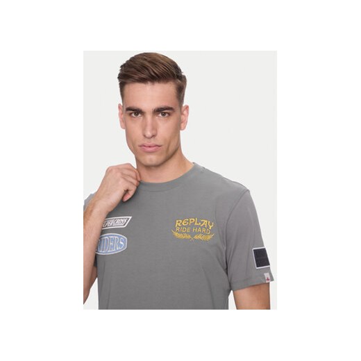 Replay T-Shirt M6928 .000.23608P Szary Regular Fit Replay XL MODIVO