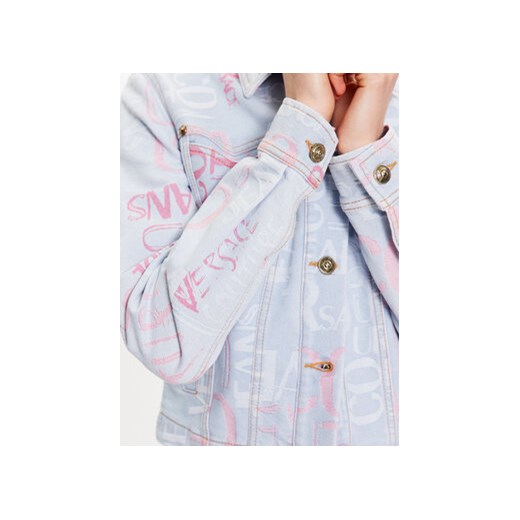 Versace Jeans Couture Kurtka jeansowa 74HAS453 Niebieski Regular Fit 44 MODIVO