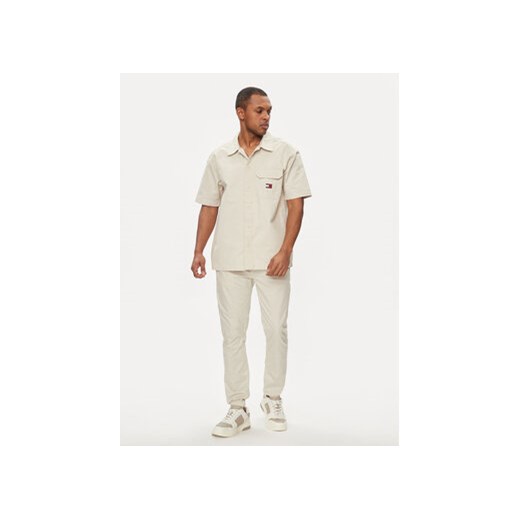 Tommy Jeans Koszula Essential DM0DM18969 Beżowy Regular Fit Tommy Jeans XXL MODIVO