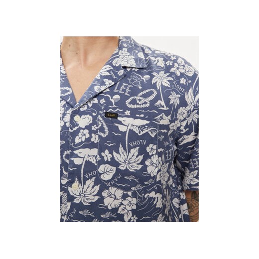 Lee Koszula Camp 112349496 Niebieski Oversize Lee L MODIVO
