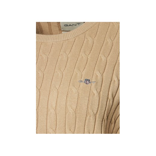 Gant Sweter 4800100 Beżowy Slim Fit Gant L MODIVO