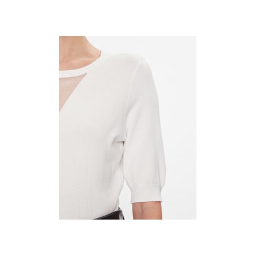 DKNY Sweter P2JSAXA5 Biały Regular Fit XS MODIVO