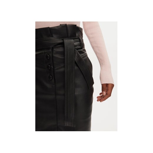 Morgan Spódnica z imitacji skóry 232-JANI Czarny Slim Fit Morgan 42 MODIVO
