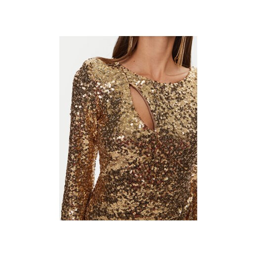 Rinascimento Sukienka koktajlowa CFC0019792002 Złoty Regular Fit Rinascimento L MODIVO