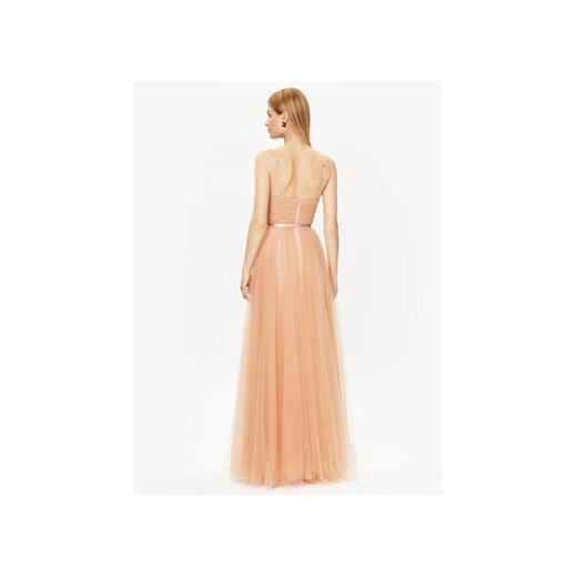 Elisabetta Franchi Sukienka wieczorowa AB-464-32E2-V750 Beżowy Regular Fit Elisabetta Franchi 42 MODIVO