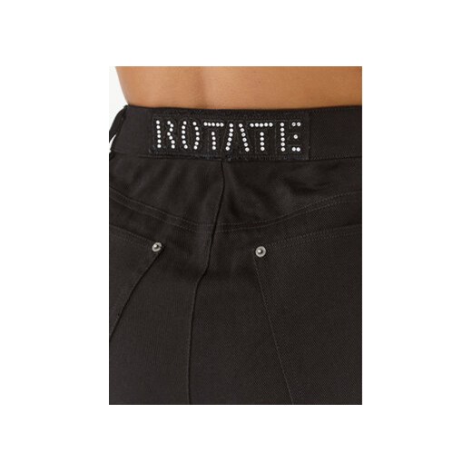 ROTATE Jeansy Twill 111204100 Czarny Regular Fit Rotate 29 MODIVO