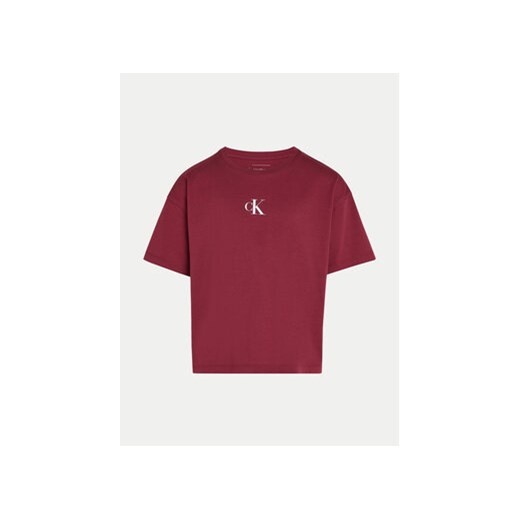 Calvin Klein Jeans T-Shirt Logo IG0IG02136 Bordowy Boxy Fit 12Y MODIVO