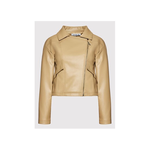 DeeZee Kurtka z imitacji skóry Ivy PKH054 Beżowy Regular Fit S MODIVO
