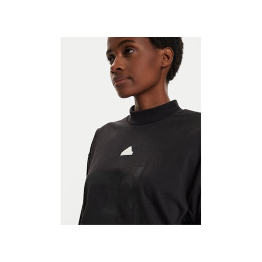 adidas Bluza French Terry Print IP2267 Czarny Loose Fit XS MODIVO