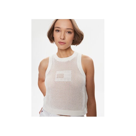 Tommy Jeans Top DW0DW18336 Écru Regular Fit Tommy Jeans S MODIVO