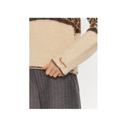Pepe Jeans Sweter Hitty PL702193 Beżowy Relaxed Fit Pepe Jeans L MODIVO