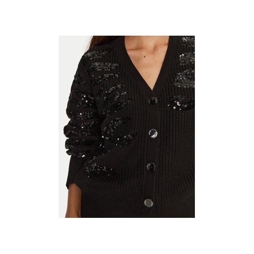 DKNY Kardigan P4MXAQ60 Czarny Regular Fit M MODIVO