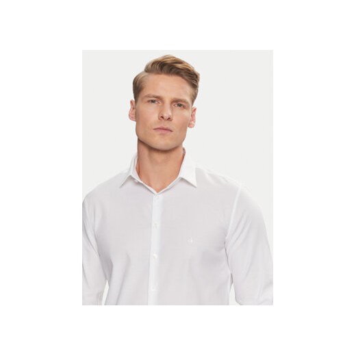 Calvin Klein Koszula Non Iron Tonal Strct Slim Shirt K10K113848 Biały Regular Calvin Klein 41 MODIVO