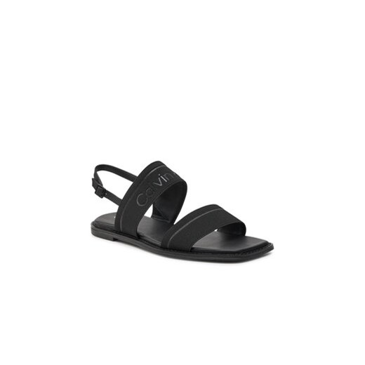 Calvin Klein Sandały Flat Sandal He HW0HW01990 Czarny Calvin Klein 37 MODIVO