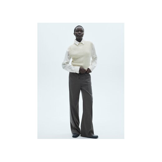 Mango Spodnie materiałowe Lazy 77035663 Szary Regular Fit Mango L MODIVO