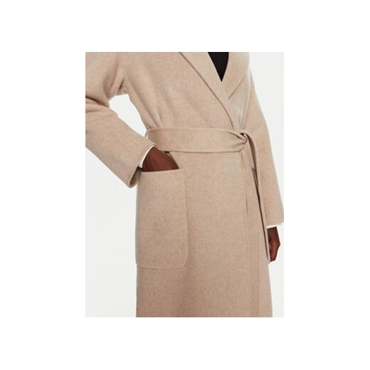 IVY OAK Płaszcz wełniany Celia IO111046 Beżowy Loose Fit Ivy Oak 44 MODIVO