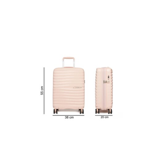 Puccini Walizka kabinowa PP025C Różowy Puccini one size MODIVO