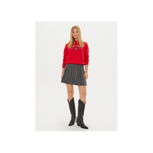 Guess Jeans Bluza W4BQ20 KC811 Bordowy Regular Fit S MODIVO