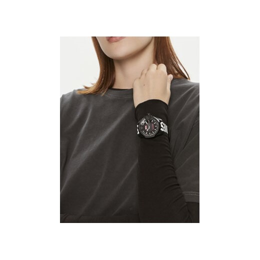 Diesel Zegarek Baby Chief DZ4653 Czarny Diesel one size MODIVO