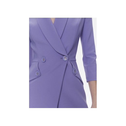 Elisabetta Franchi Sukienka koktajlowa AB-562-41E2-V500 Fioletowy Regular Fit Elisabetta Franchi 40 MODIVO