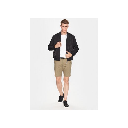 Calvin Klein Szorty materiałowe Modern Twill K10K111788 Zielony Slim Fit Calvin Klein 34 MODIVO