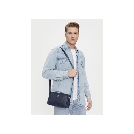 Guess Saszetka Certosa Saffiano Eco Mini Bags HMECSA P3329 Granatowy Guess uniwersalny MODIVO