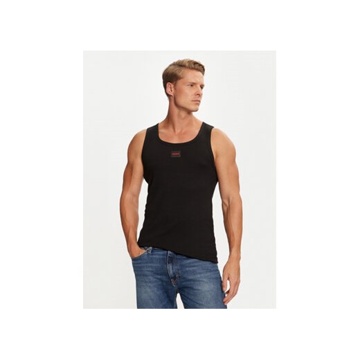 Hugo Tank top Edge 50515657 Czarny Regular Fit ze sklepu MODIVO w kategorii T-shirty męskie - zdjęcie 176674868